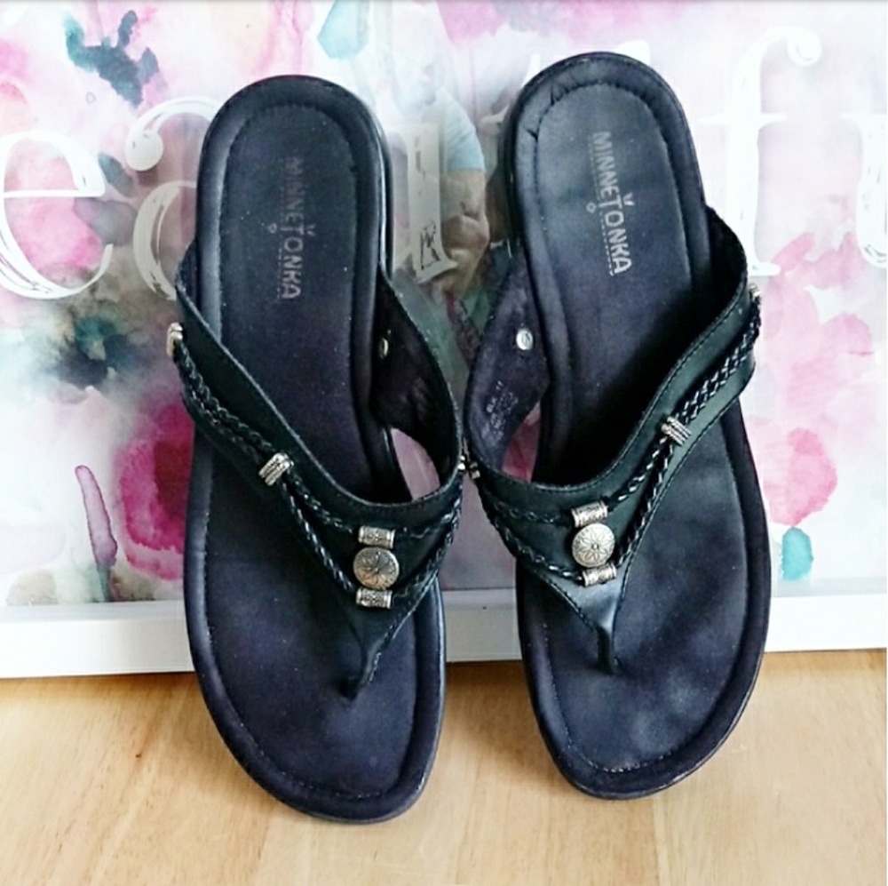 MINNETONKA | Silverthorne Leather Black San